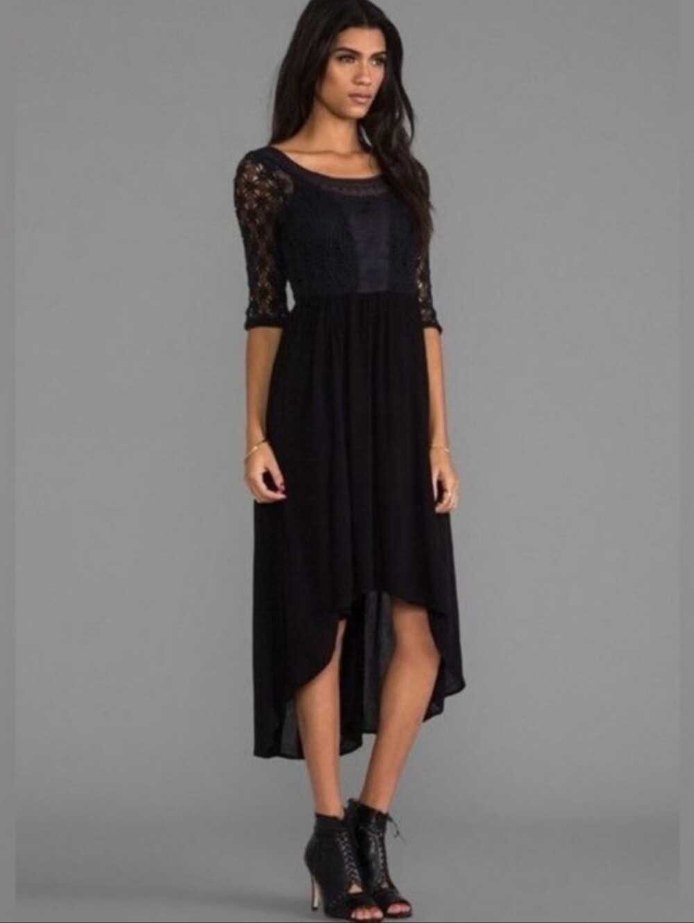 142. Free People Hi-low Maxi Lace Top Dress *AS IS